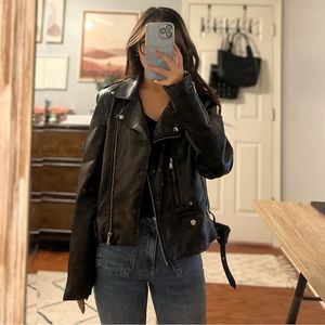 Oversized Faux Leather Jacket